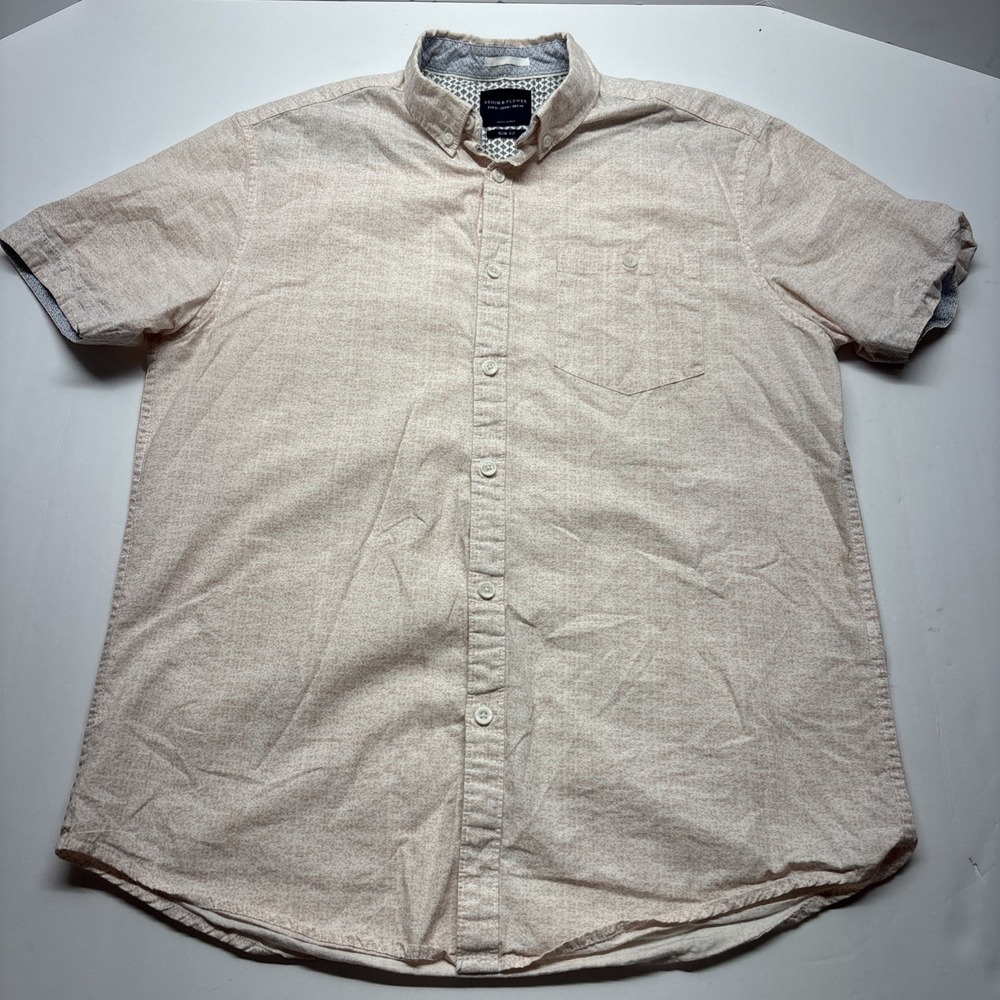 Denim & Flower Slim Fit Men's Button-Up Shirt - Size M